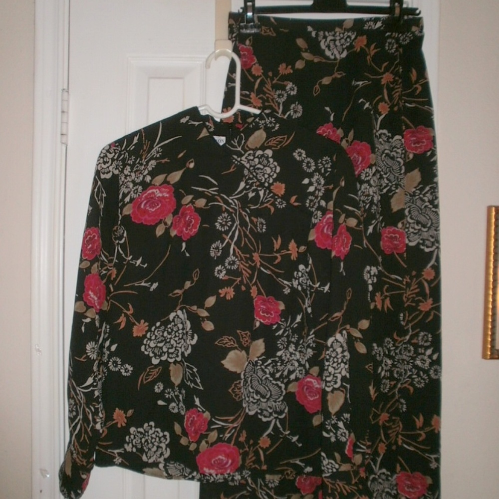 PENDLETON Chinese Mandarin Kimono  6/8 Skirt Set